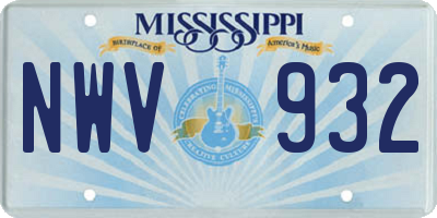 MS license plate NWV932
