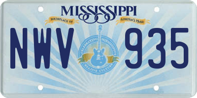 MS license plate NWV935