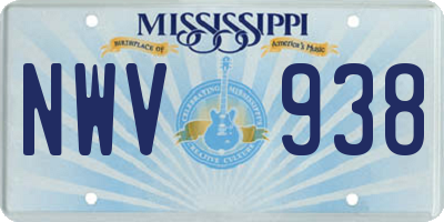 MS license plate NWV938