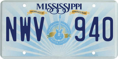 MS license plate NWV940