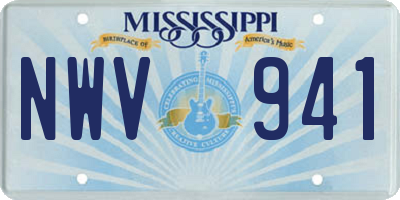 MS license plate NWV941