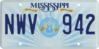 MS license plate NWV942