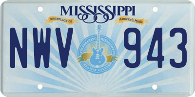 MS license plate NWV943