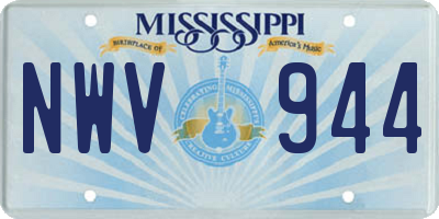 MS license plate NWV944