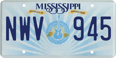 MS license plate NWV945