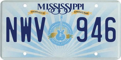 MS license plate NWV946