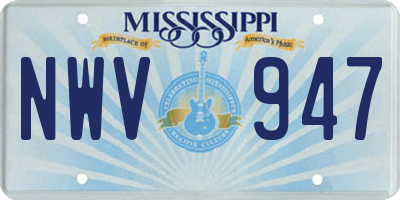 MS license plate NWV947