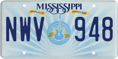 MS license plate NWV948