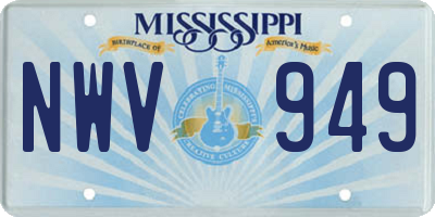 MS license plate NWV949