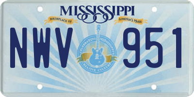 MS license plate NWV951