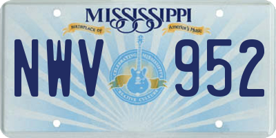 MS license plate NWV952