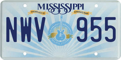 MS license plate NWV955