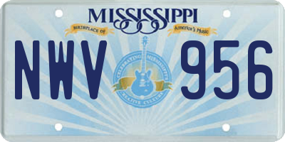 MS license plate NWV956