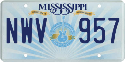 MS license plate NWV957