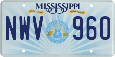 MS license plate NWV960