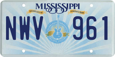 MS license plate NWV961