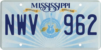 MS license plate NWV962
