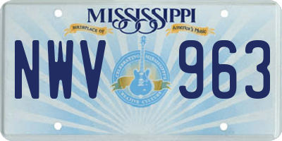 MS license plate NWV963