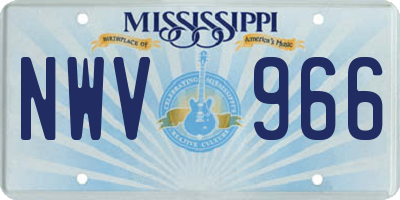 MS license plate NWV966