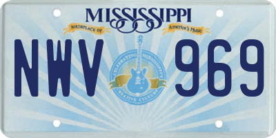 MS license plate NWV969