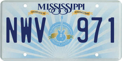 MS license plate NWV971