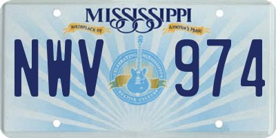 MS license plate NWV974
