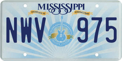 MS license plate NWV975