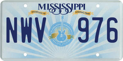 MS license plate NWV976