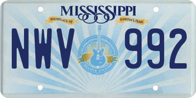 MS license plate NWV992