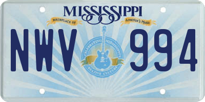 MS license plate NWV994