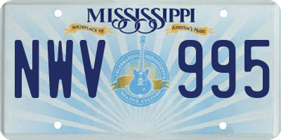 MS license plate NWV995