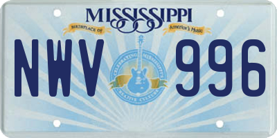 MS license plate NWV996