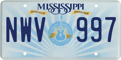 MS license plate NWV997