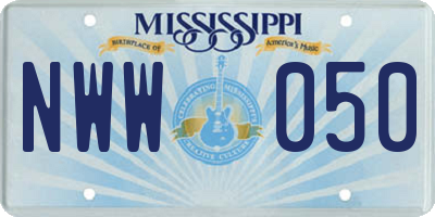 MS license plate NWW050