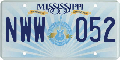 MS license plate NWW052