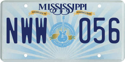 MS license plate NWW056