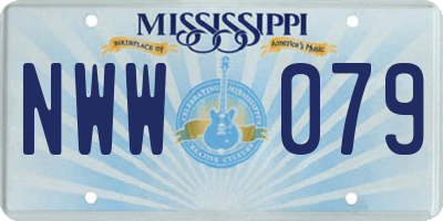 MS license plate NWW079
