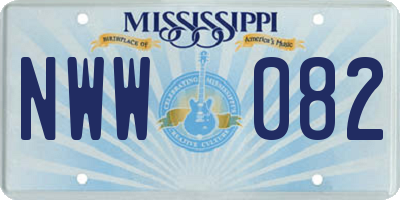 MS license plate NWW082