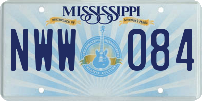 MS license plate NWW084