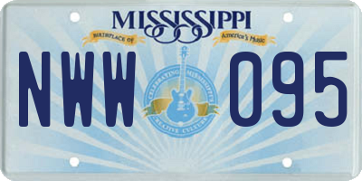 MS license plate NWW095