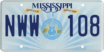 MS license plate NWW108