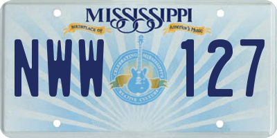 MS license plate NWW127