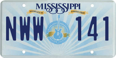MS license plate NWW141