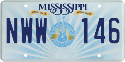 MS license plate NWW146