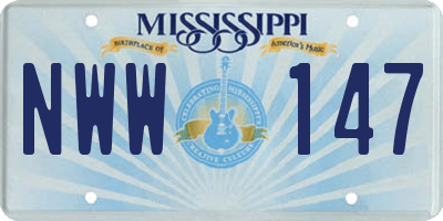 MS license plate NWW147