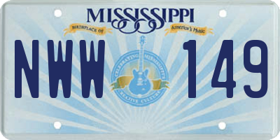MS license plate NWW149