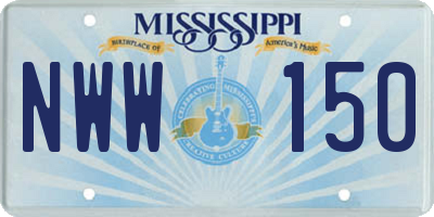 MS license plate NWW150