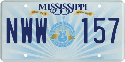 MS license plate NWW157