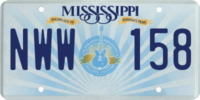 MS license plate NWW158