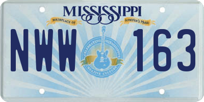 MS license plate NWW163